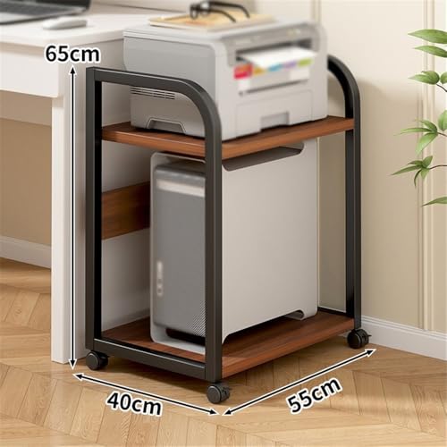 Soporte para Torre de Computadora Multi-capa con Ruedas Giratorias de 4 unidades, Estante móvil de Escritorio para CPU y Cart para Impresora miniatura 2