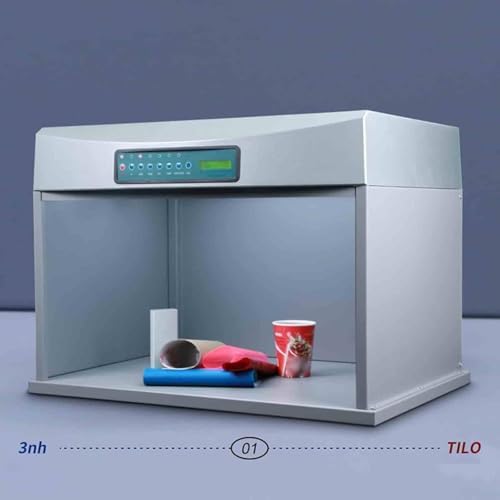 Color Assessment Cabinet with 6 Light Sources - Textile Printing Color Matching Light Box, Color Matching Booth for Accurate Color Evaluation in Labs & Design Projects