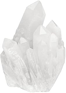 JSDDE Healing Rock Crystal Quartz Cluster Mineral Geode Druzy Specimen 1.85-3.5''(White Crystal Quartz Cluster)