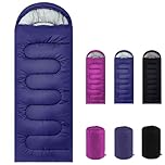 Sleeping Bags for Adults & Kids Sleeping Bag for 3-4 Season, Adult Blanket, Ultralight Carry Bag, Lightweight Compact, Soft for Outdoor Camping, Travel, Hiking (Blue Warm Weather 15-32°C)