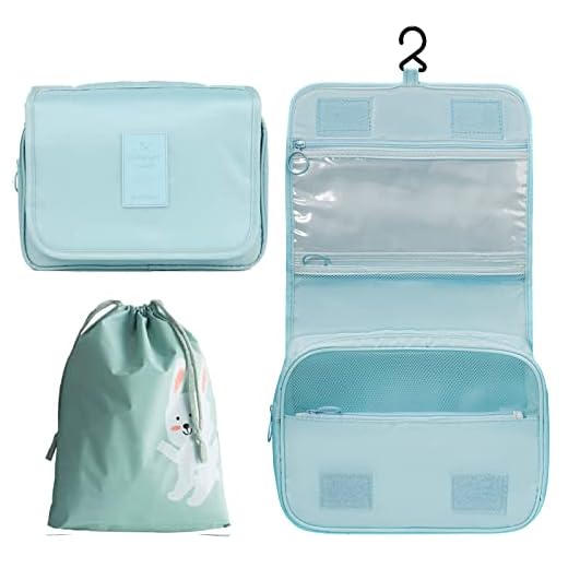 OrgaWise Neceser Maquillaje Impermeable de Gran Capacidad con Gancho Colgante, Viaje Camping Cosas Necesarias, Envía un Lindo Neceser Viaje Pequeño