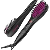 POLENTAT ストレートブラシ ブラシ型ヘアアイロン ヒートブラシ マイナスイオン搭載 サロン級 MAX220℃ デジタル温度表示 6段階温度調整 温度記憶 急速加熱 静電気防止 火傷防止 自動電源オフ 時短スタイリング 海外対応 収納袋付き プレゼント