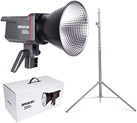 Amazon | Aputure Amaran 200X LEDビデオライト+2.8m スタンド, 250W 