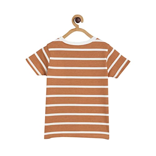 Image of miniklub Boys Maroon Raw Edge T-Shirt