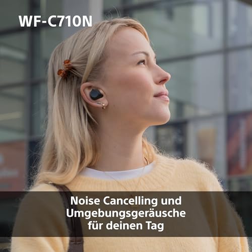 Sony WF-C710N Truly Wireless Noise Cancelling Earbuds, leichte Kopfh&ouml;rer, Touch-Bedienung, Multipoint-Verbindung, IPX4, bis zu 40 HR-Akku, Quick Charge, iOS & Android - Rosa