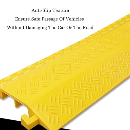 Reductores de velocidad de goma 100x20x4cm para control de tráfico en asfalto 4