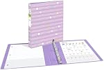 Avery Vue durable de la mode 3 Binder de sonnerie, 1" Anneaux ronds, 175-Sheet Capacité, 1.4 Inch Large Spine, Couverture transparente personnalisable et la colonne vertébrale, Purrrfectly Purple Design (26738)