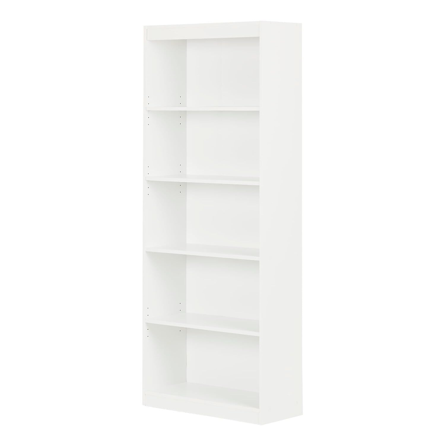 South Shore Axess Small Desk With Drawers And 3-Shelf Bookcase Set In Pure White