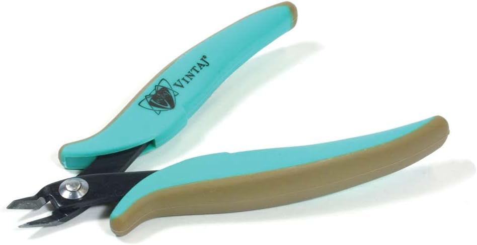 The Beadsmith Vintaj Semi-Flush Cutter – 5-Inches (127mm), Ergonomic Handle – Make Clean, Flush & Precise Cuts – Jewelry Making Tool for Creating Earrings, Bracelets & Necklaces