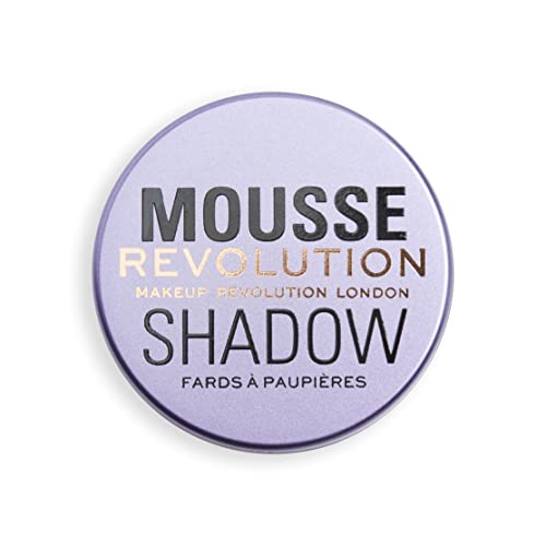 Makeup Revolution Ombretto in mousse, Colore Cremoso per Guance e Occhi, Formula Montata e Leggera, Da Crema a Polvere, Lilla, 4g