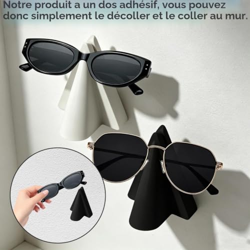 CYUXING Lot de 2 supports à lunettes de chevet, présentoir à lunettes de bureau, organisateur de lunettes original pour la décoration de la table de nuit à la maison ou au bureau, cadeau unique – vue 4