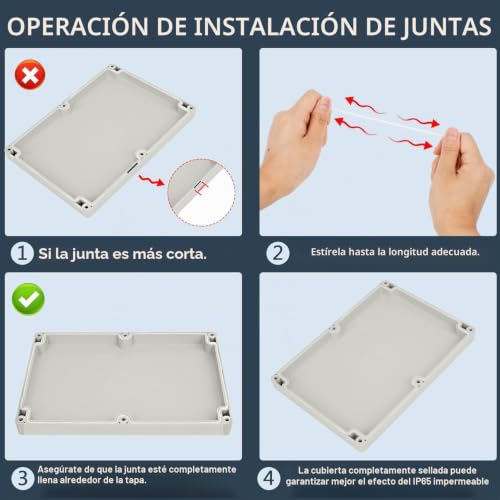 Miniatura 4 de Tyenaza Caja Registro Electrico, Caja Conexiones Estanca, Caja De Conexiones Electricas, Caja Derivacion Electrica Superficie, Para Equipos Eléctricos Interiores Y Exteriores 115 X 90 X 55 Mm