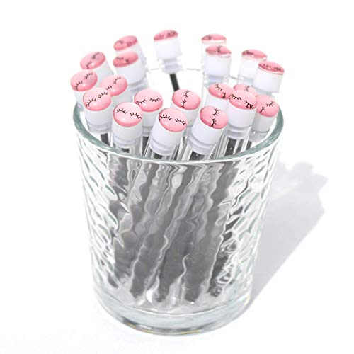 Brosse à cils jetables lot de 20 goupillons imprimé rose - 3