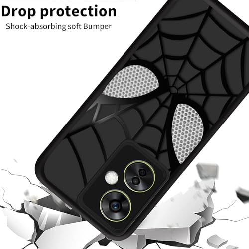 Amazon Basics Premium Matte Printed Designer Case for Oneplus Nord Ce3 Lite, HD Spidey Web Print Back Cover Case with Camera Protection, Anti-Scratch - Black - Image 6