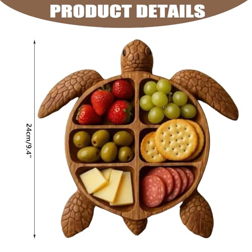 Planche à charcuterie tortue avec compartiment pour éviter le mélange des saveurs - 3