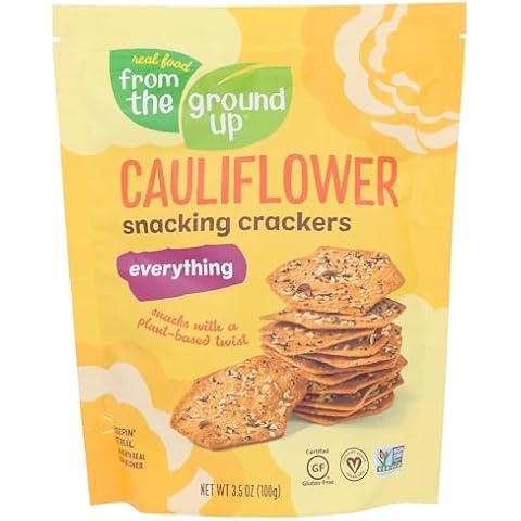 FROM THE GROUND UP Cauliflower Everything Snacking Crackers, 3.5 OZ Cover
