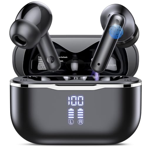 Auriculares Bluetooth con Reducción de Ruido adaptativa en Tiempo Real, 60H