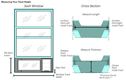 Patio Pacific Pet Door For Sash Windows | Adjustable Vertical Window Cat Door | Easy Installation, Energy Efficient, Ideal For Cats And Small Dogs | White, Small Flap, 31"-34" Window Width #TOP4