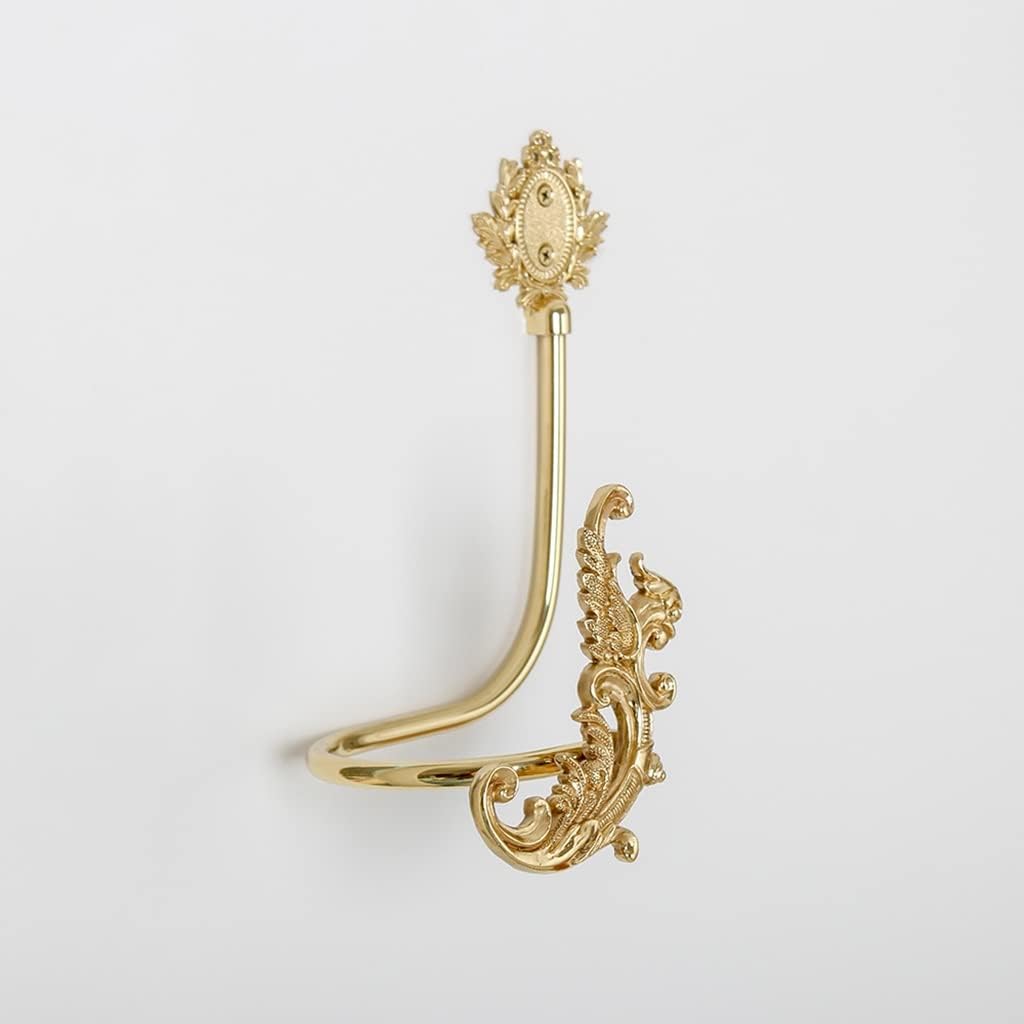 2pcs Curtain Holdbacks Brass Curtain Hook Decoration Curtain Tieback Drapery Hand Engraving Curtain Holder for Home