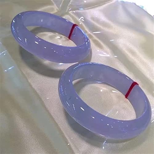 Zhengbo Certificate Natural Burmese Jadeite 54-62Mm Light Purple Jade Elegant Princess Bracelet Send Mom Girlfriend (Gem Color : Size 60-62Mm) #TOP3