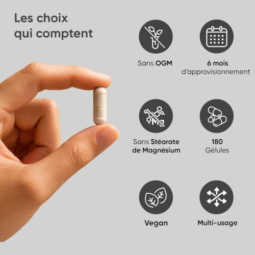 Maca Noire avec Ginseng, 180 Gélules Multi-Usages (6 mois), Complex 6-en-1 – vue 8