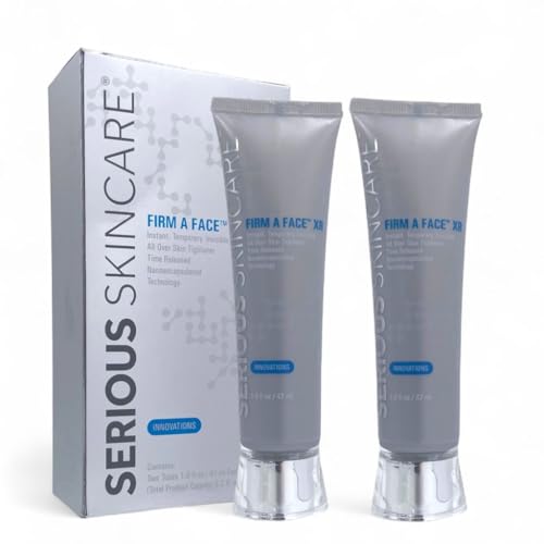 Serious Skincare Firm A Face XR Instant Temporary Skin Tightener, Invisible Lift for Face and Neck with Retinol, Anti-Aging to Reduce the Look of Fine Lines, Wrinkles and Large Pores, (2) 1.6 Fl Oz