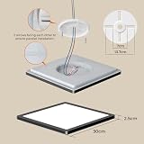 BLNAN LED Oprawa sufitowa 24W płaska lampa sufitowa, ciepła neutralna zimna biel 3000K/4000K/5000K, 2400LM panel z podświetleniem do sypialni, salonu, kuchni, korytarza, łazienki, piwnicy, 30CM