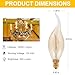 SCOMX E12 Edison Vintage Equivalent Energy Incandescent Chandelier 40W 110-130V, 280 Lumen Bent Flame Tip Bulb with Candelabra Base Home Light Fixtures Decorative, Dimmable 8-Pack