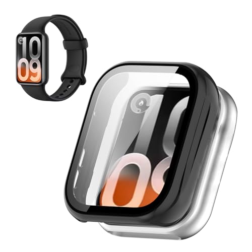 For Xiaomi Smart Band 10 Pro �Ή� �P�[�X �yHNWEIWEI�z �t�B����+PC�t���[�� ��̌^ �K���X�t�B���� ��̌^ ���˒ጸ �w��ጸ ���{�� �S�ʕی� �ώw�� ������ �����ߗ� Xiaomi Smart Band 10 