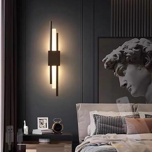 Aplique de pared acrílico con control remoto y luz táctil regulable
