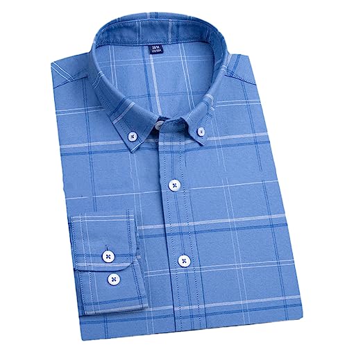 Chemise à carreaux pour hommes en coton Oxford Dninmim 9020 M
