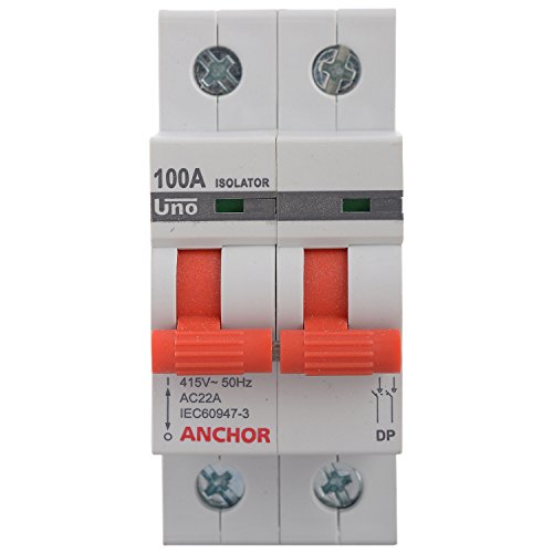 Image of Anchor 98095 2 Pole UNO Series Isolator, 100 Amp, White, Standard (FE 98095)