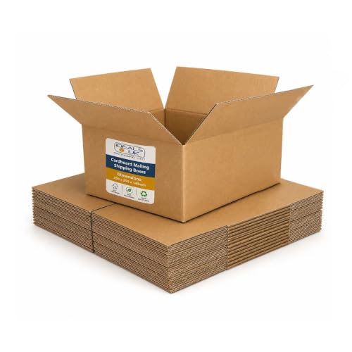 Image of iDEALS UK PACKAGING Cardboard Mailing Shipping Boxes 350 x 250 x 149mm (10)