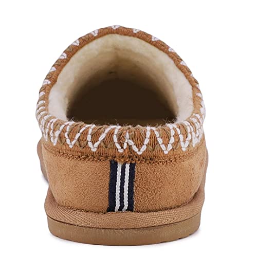 Nautica Men's Slipper Backless Faux Fur Warm Slip-On Indoor Outdoor Shoe-Briggs Mens-Chestnut Size-11 #TOP2