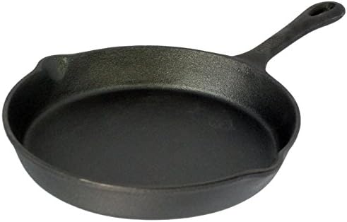 Buckingham Pre-Seasoned Cast Iron Frying Pan, Skillet 25 cm for Healthy Cooking-Premium Quality, Black