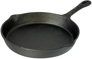 Buckingham Pre-Seasoned Cast Iron Frying Pan, Skillet 25 cm for Healthy Cooking-Premium Quality, Black