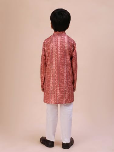 Image of Pro-Ethic Style Developer Kids Boys Kurta Pyjama Set, Festive, Ethnic Wear Set, Cotton, Striped Print (S-295)