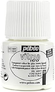 Pebeo Vitrea 160 Glass Paint Veil White Gloss 45 ml [Pack of 3 ]