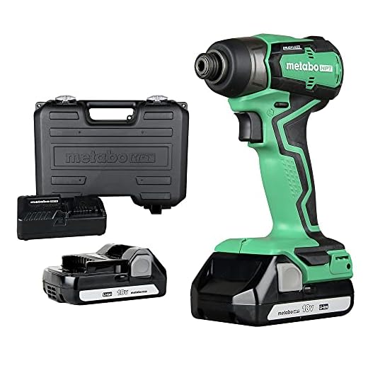 Metabo HPT Cordless 18V Impact Driver | Sub-Compact | Brushless Motor | Lithium-Ion Batteries | Lifetime Tool Warranty | WH18DDX