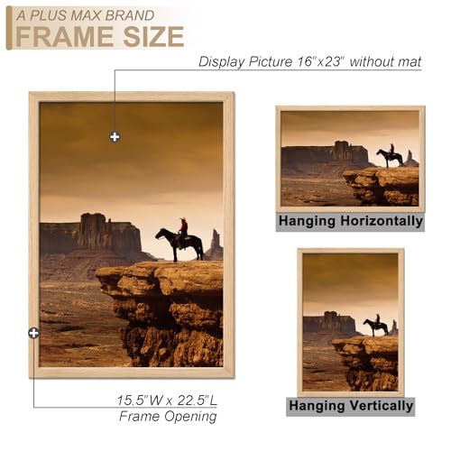 A PLUS MAX 16x23 Picture Frame Natural Light Weight Wall Mount by A PLUS MAX - Used condition - Image 4