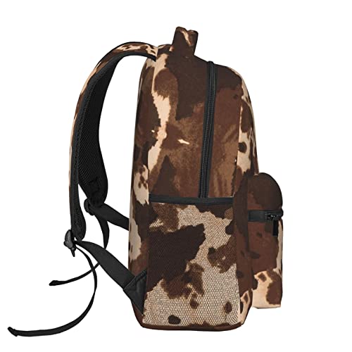 Sac d'école cuir marron grande capacité ordinateur portable pour navetteur