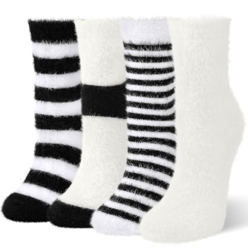 Kotashion Kuschelsocken Damen Flauschsocken Wintersocken Bettsocken Thermosocken Dicke Gemütliche Warme Socken Haussocken Weihnachtssocken Für Mädchen Größe 37-42