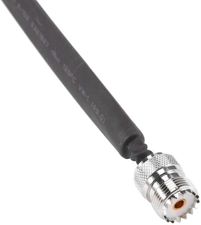 2 Pieces Door/Window Pass Through Flat Coaxial Cable SO239 UHF Female to UHF Female