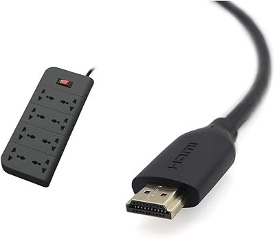8-Socket Surge Protector Universal Socket with 6.5ft (2-Meter) Heavy Duty Cable Overload Prot
