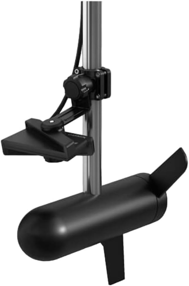 Transducer with perspective mount on trolling motor