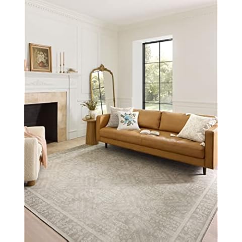 Loloi Rifle Paper Co. Maison Collection MAO-02 Bough Natural 7'-6" x 9'-6", .19" Pile Height, Area Rug Cover