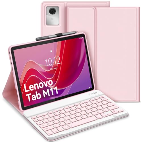 GOKOCO Capa de teclado para Lenovo Tab M11 (TB330FU) de 11 polegadas 2024 com teclado Bluetooth sem fios desmontável magneticamente para Lenovo M11 que fornece proteção completa com Tab M11