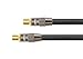 Produktbild PYTHONSeries PREMIUM TV Antennenkabel - IEC / Koax Stecker an Buchse, vergoldet - RG6 Koaxialkabel  Schirmung 120 dB / 75 Ohm  Vollmetallstecker, KUPFERLEITER, Nylongeflecht - schwarz, 1 m