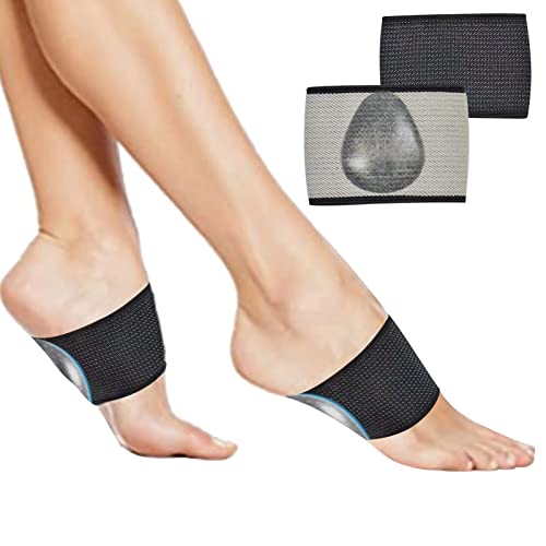 Binstorsty Compression Arch Support Sleeves With Gel Pad Inside, Plantar Fasciitis Relief,Targeted Soft Silicone Arch Support Padding For Foot Care(2 Pair Black - One Size Fits All) #TOP25