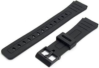 Replacement Watch Strap 18mm Black Resin to fit Casio F91, F105, F94
